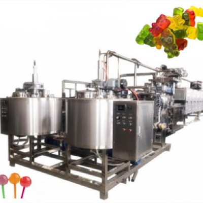 500 KG Máquina automática de fabricación de caramelos de bocadillos/línea de producción de procesamiento de caramelos blandos para caramelos
