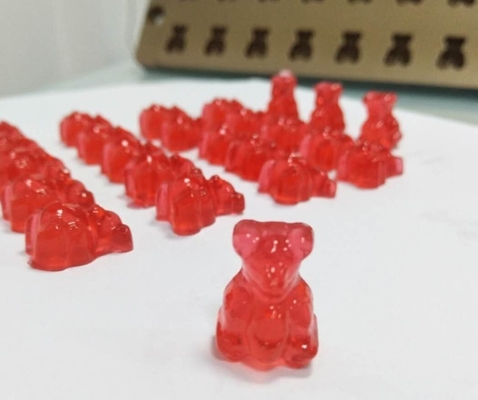 Industria de pequeñas y medianas dimensiones semiautomáticas máquinas de depósito de caramelos para osos de caramelo blandos