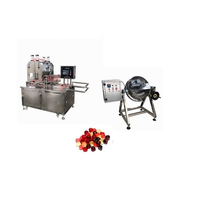 Máquina para hacer caramelos de goma de acero inoxidable para caramelos de fresa y cerezo de gelatina blanda
